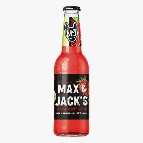 Пивной Коктейл "Max & Jack's Strawberry and Lime" 0,45л