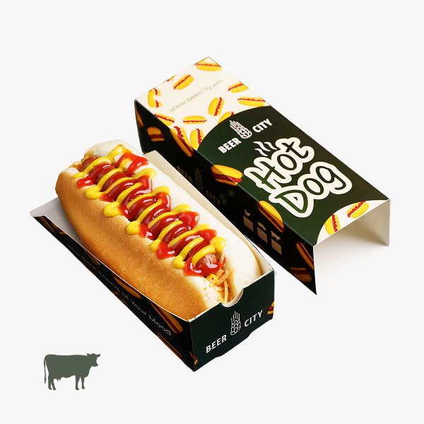 Հոթ դոգ դանիական հացով տավարի