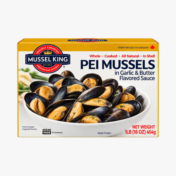 Սառեցված միդիա «Mussel king» սխտորի սոուսով 450 գ